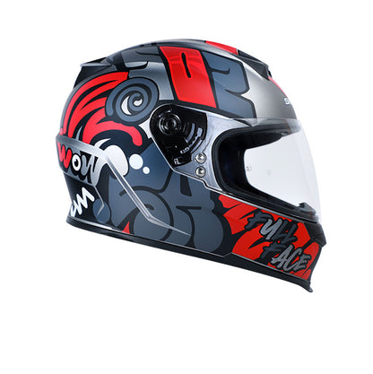 CASCO SHAFT SH-502 LAZY MATE GRIS ROJO