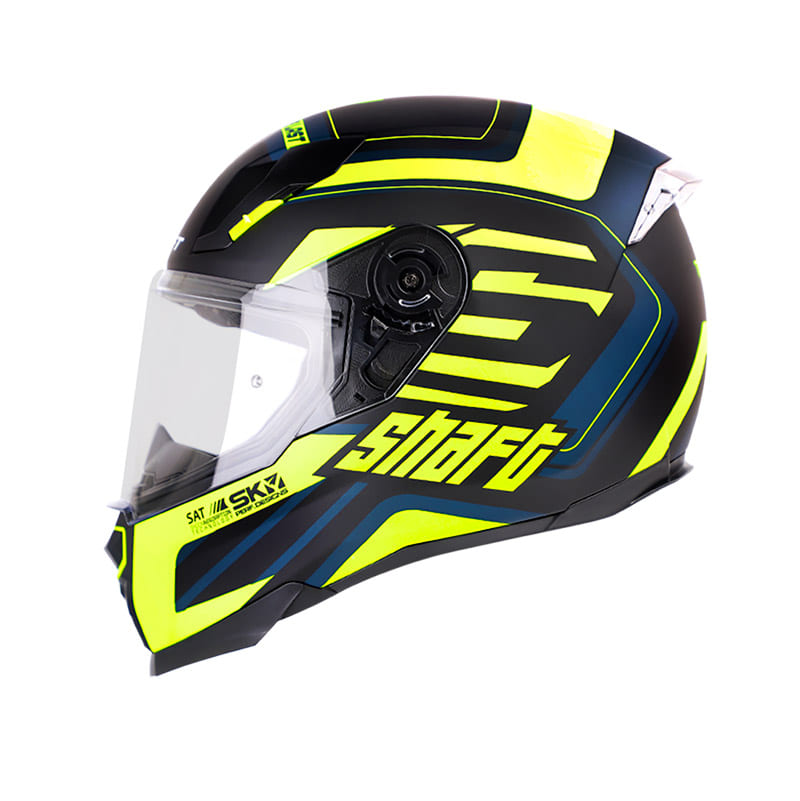 CASCO SHAFT SH-562 TRUKEER AZUL NAVY AMARILLO NEON-