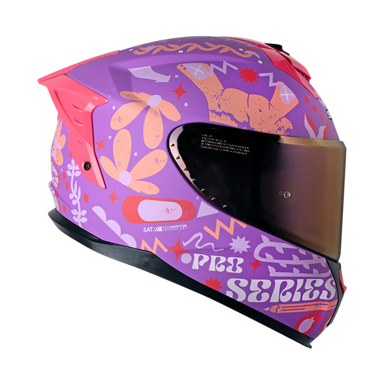 CASCO SHAFT SH-610EVO FINGERZ MATE MORADO ROSA