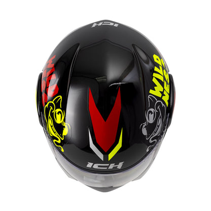 CASCO ICH ICH-3110S REPTILIAN NEGRO ROJO