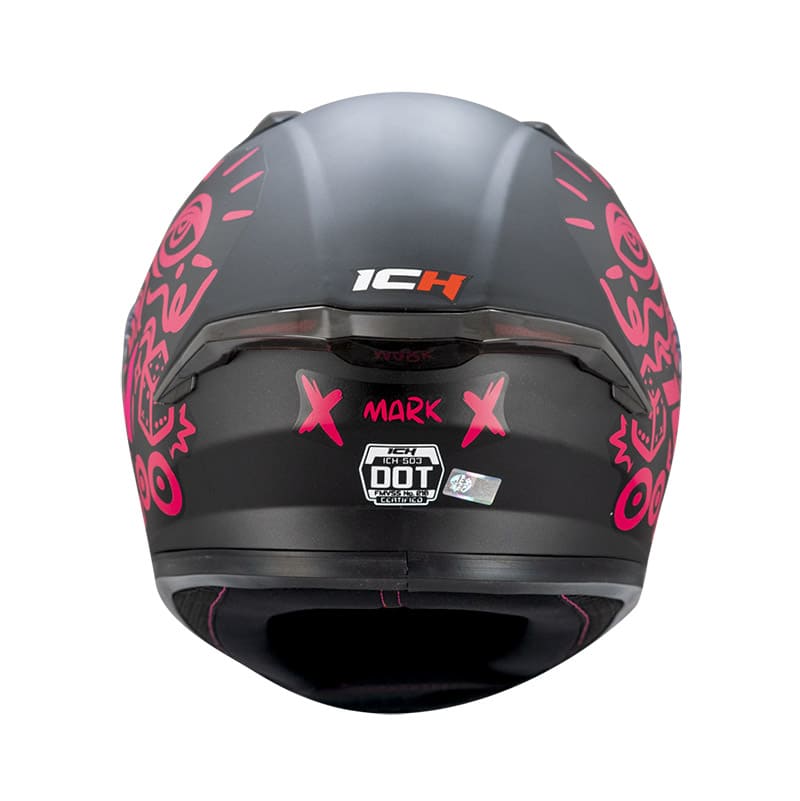 CASCO ICH ICH-503SP MARK MATE NEGRO ROJO