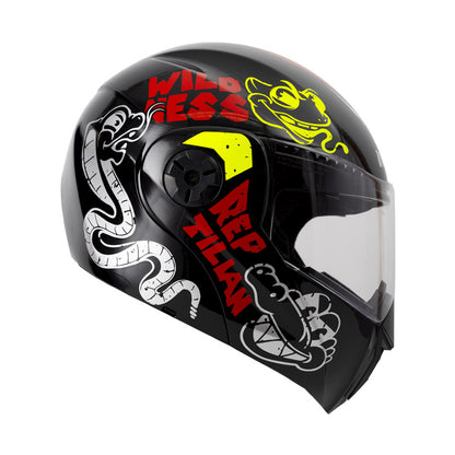 CASCO ICH ICH-3110S REPTILIAN NEGRO ROJO