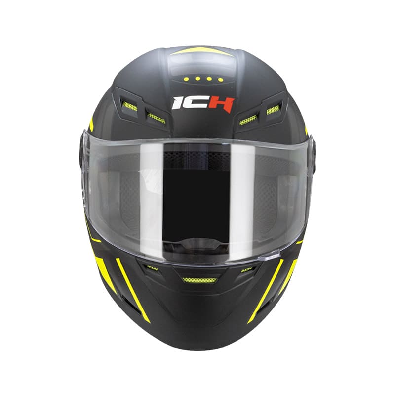 CASCO ICH ICH-501SP EZTOR MATE NEGRO AMARILLO NEON