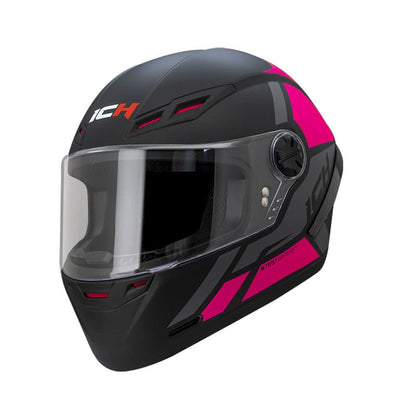 CASCO ICH ICH-501SP LETHAL MATE NEGRO FUCSIA NEON