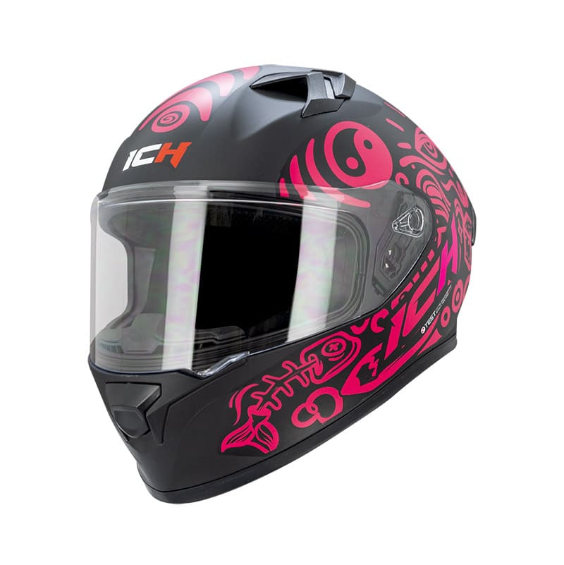 CASCO ICH ICH-503SP MARK MATE NEGRO ROJO