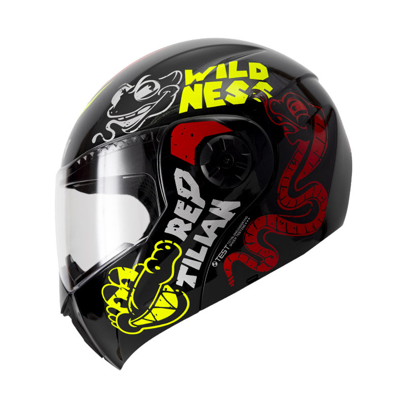 CASCO ICH ICH-3110S REPTILIAN NEGRO ROJO