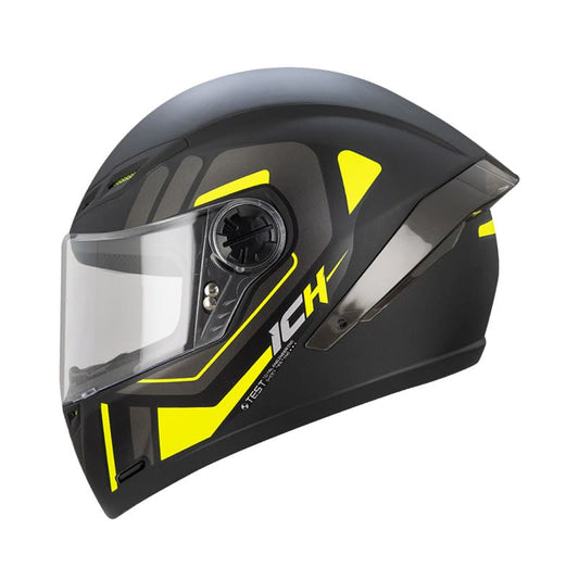 CASCO ICH ICH-501SP EZTOR MATE NEGRO AMARILLO NEON