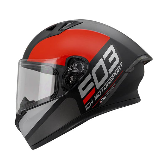 CASCO ICH ICH-503SP PAAK MATE NEGRO ROJO