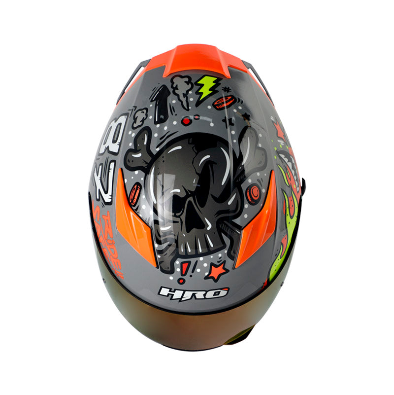 CASCO HRO HRO-514DV FUNNER NARDO NARANJA NEON VISOR IRIDIUM