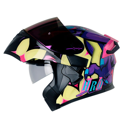 CASCO HRO HRO-3400DV EVO BAD BUNNY MATE MORADO FUCSIA