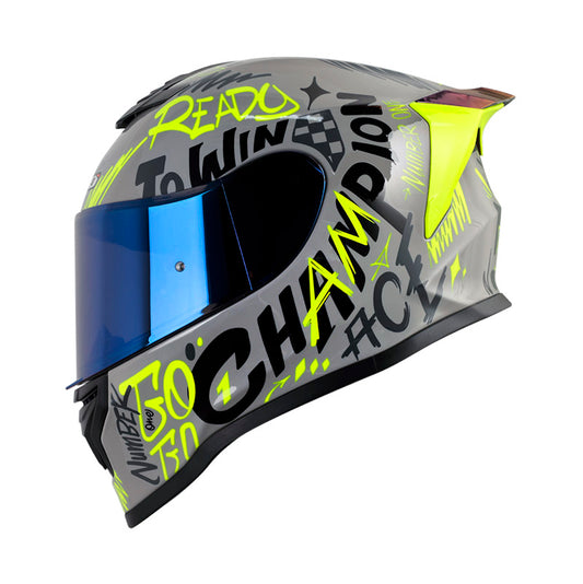 CASCO HRO HRO-506SP CHAMPION GRIS AMARILLO NEON