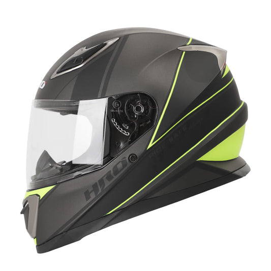 CASCO HRO HRO-508 SISKO MATE NEGRO AMARILLO NEON