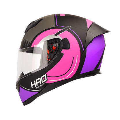 CASCO HRO HRO-511 NATE MATE NEGRO FUCSIA NEON