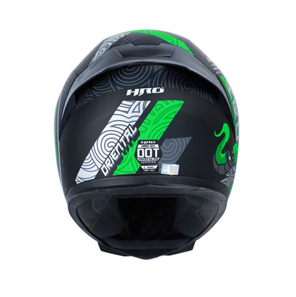 CASCO HRO HRO-511 ORIENTAL MATE NEGRO VERDE NEON