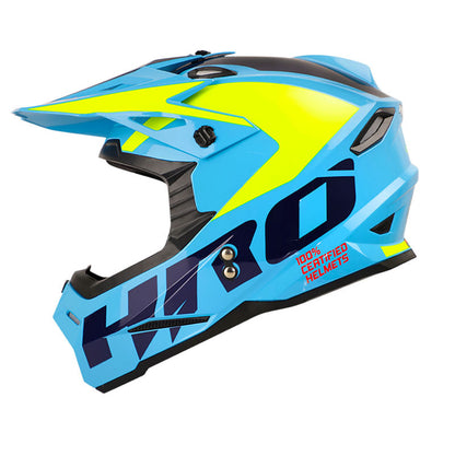 CASCO HRO HRO-MX03 GLORY AZUL AMARILLO NEON