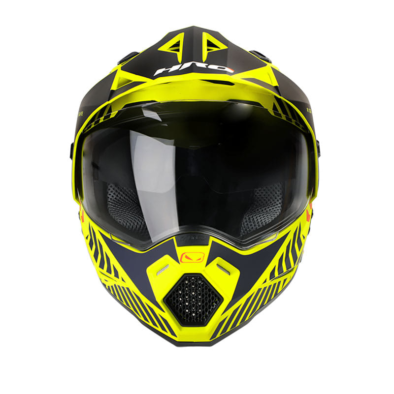 CASCO HRO HRO-MX330DV BARS MATE AMARILLO NEON AZUL NAVY