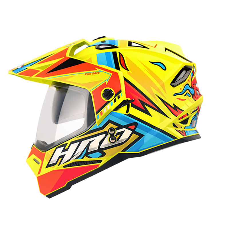 CASCO HRO HRO-MX330DV HELLRAIZER AMARILLO NEON NARANJA NEON