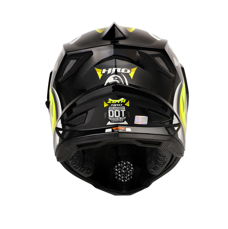 CASCO HRO HRO-MX330DV ZETA NEGO AMARILLO NEON