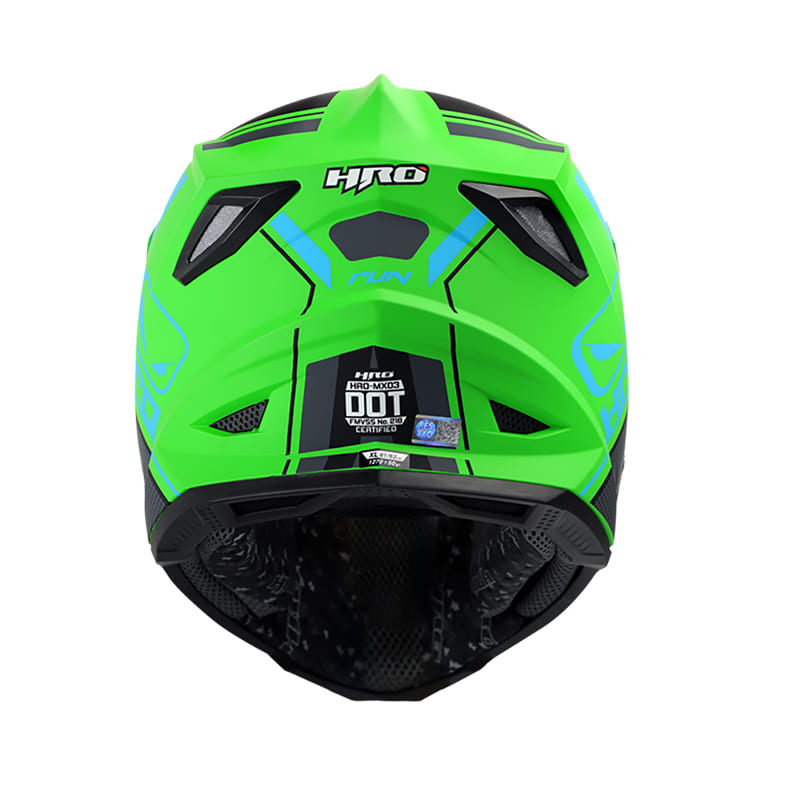 CASCO HRO HRO-MX03 RUN MATE VERDE NEON AZUL