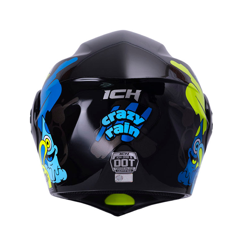 CASCO ICH ICH-3110S CRAZY RAIN NEGRO AZUL