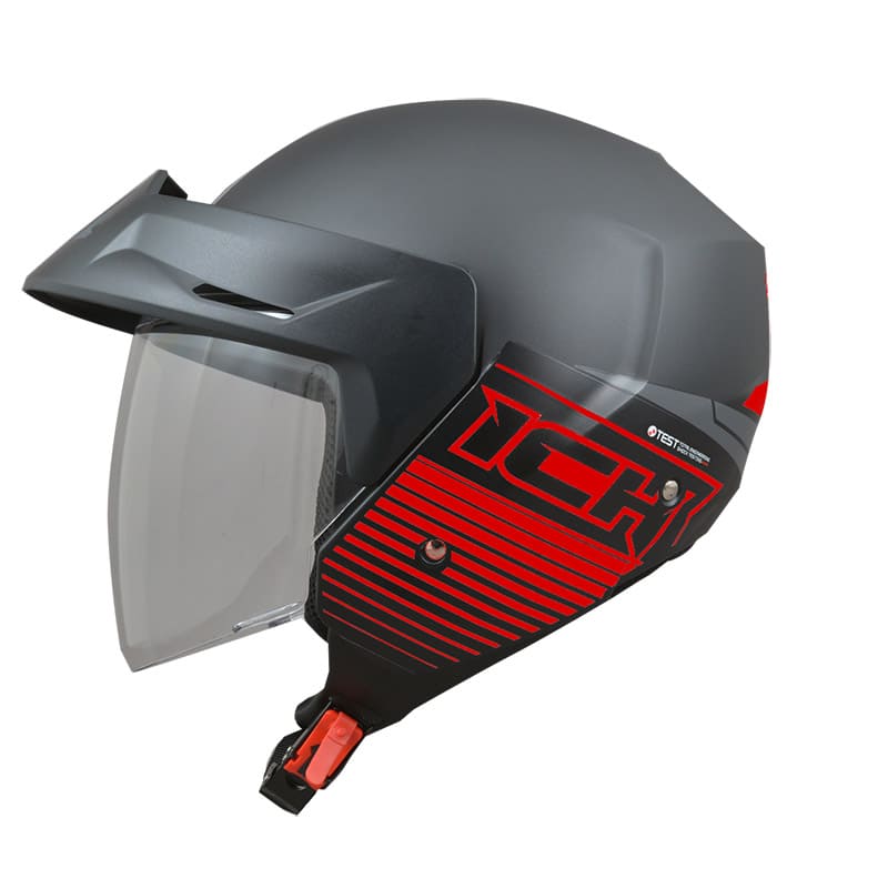 CASCO ICH ICH-101 KOOZE MATE NEGRO ROJO