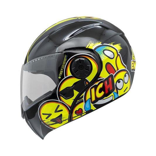 CASCO ICH ICH-3110S EMOJI NEGRO COLORFULL