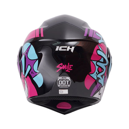 CASCO ICH ICH-3110S SMILE NEGRO FUCSIA