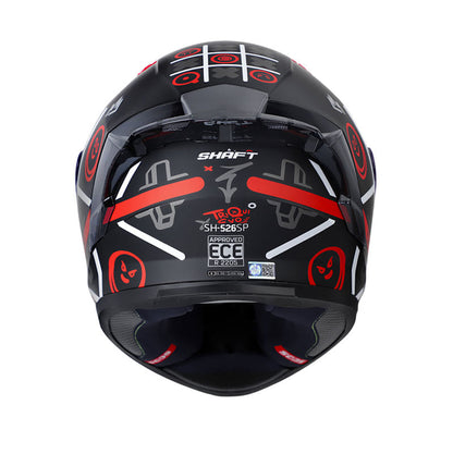 CASCO SHAFT SH-526SP TRIQUI EVO MATE NEGRO ROJO SM