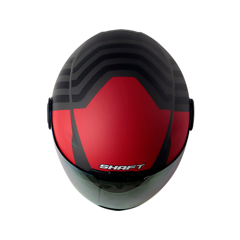 CASCO SHAFT SH-212 ABSTRACT MATE GRIS ROJO VISOR IRIDIUM