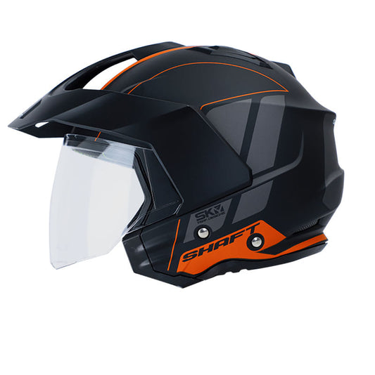 CASCO SHAFT SH-227 SHOCK MATE NEGRO NARANJA NEON