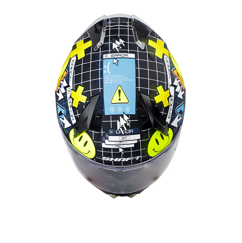 CASCO SHAFT SH-560 CLICK MATE NEGRO AMARILLO NEON