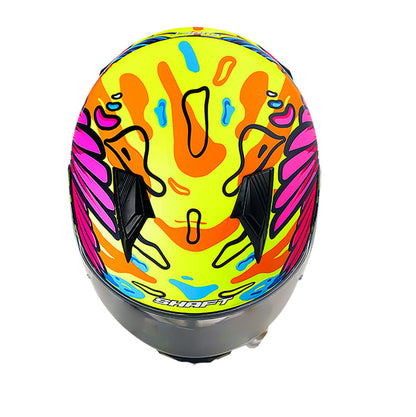 CASCO SHAFT SH-581EVO COLIBRI MATE AMARILLO NEON AZUL