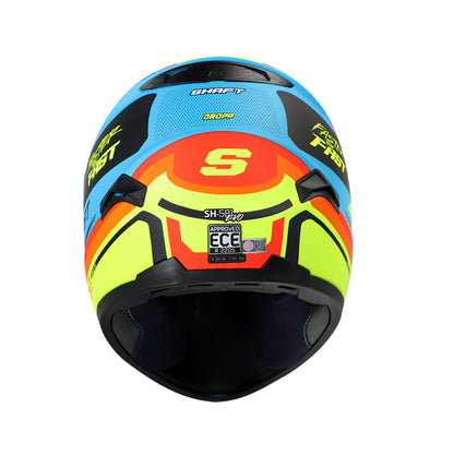 CASCO SHAFT SH-581EVO DROPP MATE AZUL AMARILLO NEON