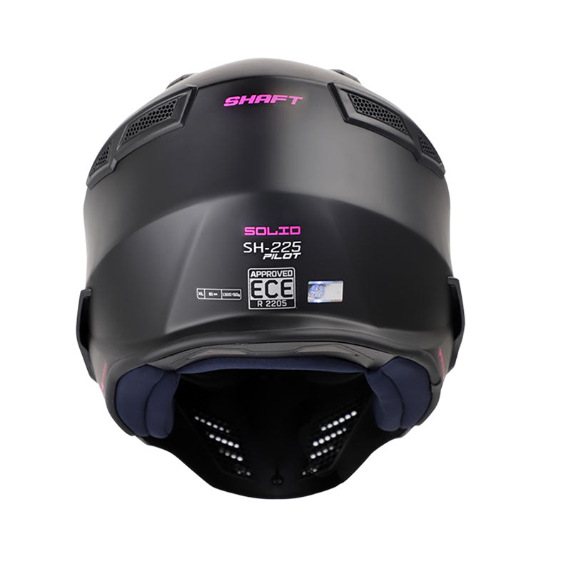 CASCO SHAFT SH-225 PILOT SOLID MATE NEGRO FUCSIA + ACCESORIO