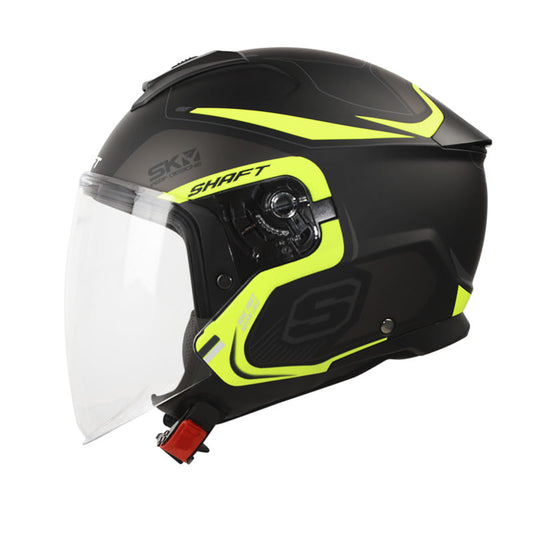 CASCO SHAFT SH-230 GRAVEL MATE NEGRO AMARILLO NEON