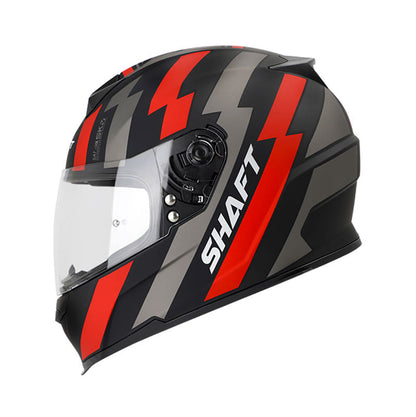 CASCO SHAFT SH-502 C-RAY MATE NEGRO ROJO