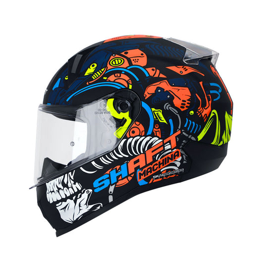 CASCO SHAFT SH-560 MACHINA MATE NEGRO NARANJA NEON