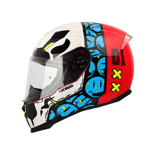 CASCO SHAFT SH-562 REBIRTH ROJO AZUL