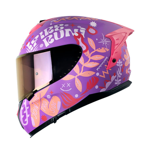 CASCO SHAFT SH-610EVO FINGERZ MATE MORADO ROSA