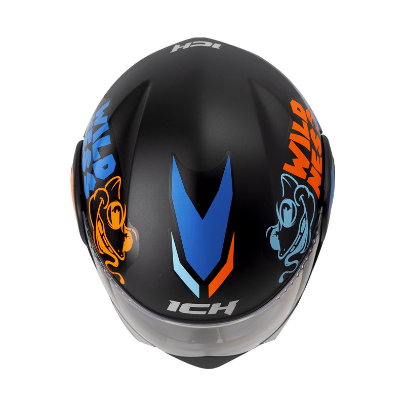 CASCO ICH ICH-3110S REPTILIAN MATE NEGRO AZUL