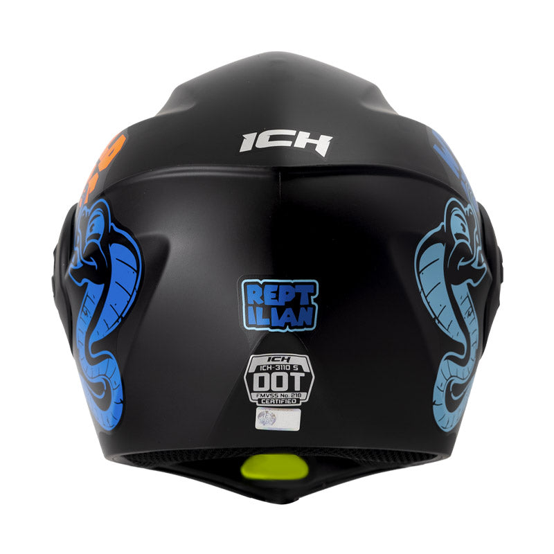 CASCO ICH ICH-3110S REPTILIAN MATE NEGRO AZUL