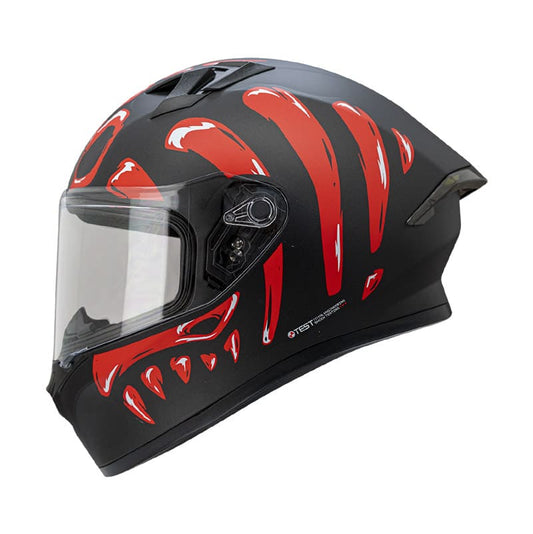 CASCO ICH ICH-503SP SKULLER MATE NEGRO ROJO