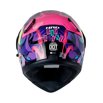 CASCO HRO HRO-3400DV EVO BAD BUNNY MATE MORADO FUCSIA