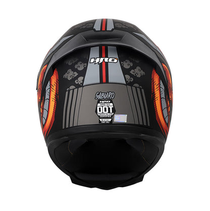 CASCO HRO HRO-511 SABURO MATE NEGRO ROJO