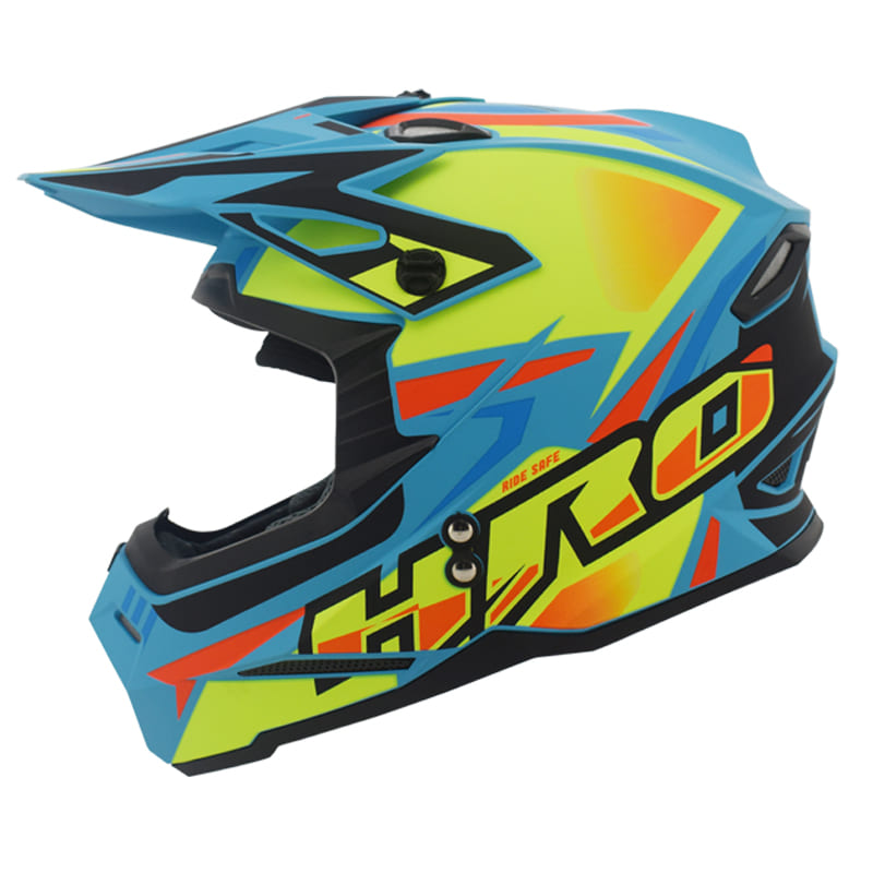 CASCO HRO HRO-MX03 REVER MATE AZUL AMARILLO NEON