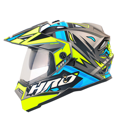 CASCO HRO HRO-MX330DV HELLRAIZER MATE NEGRO AMARILLO NEON