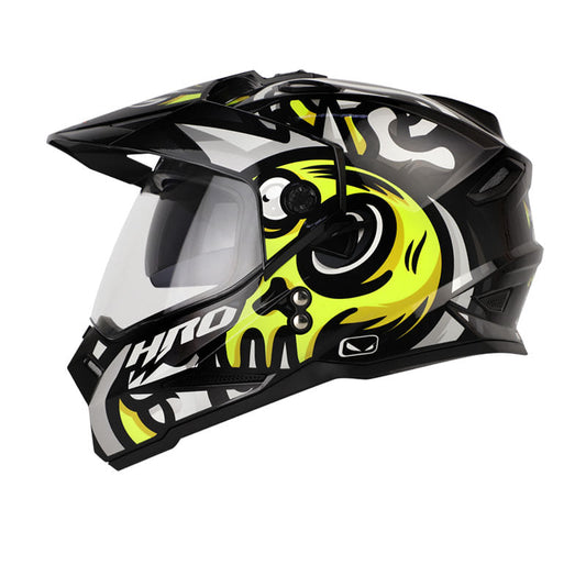 CASCO HRO HRO-MX330DV ZETA NEGO AMARILLO NEON