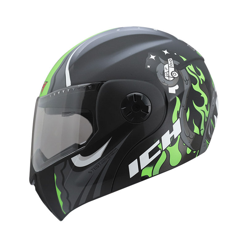 CASCO ICH ICH-3110S ATTACK MATE NEGRO VERDE NEON