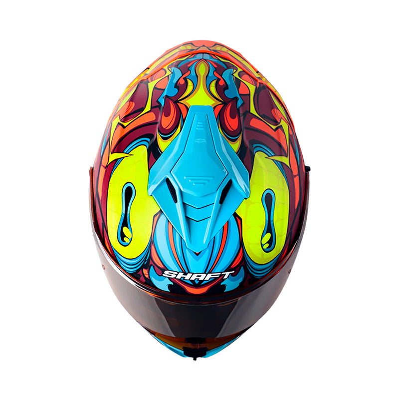 CASCO SHAFT SH-598GTR MANTIS MATE NEGRO NARANJA NEON NARANJA