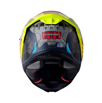 CASCO SHAFT SH-598GTR ROBOFORM MATE AZUL ROJO VISOR IRIDIUM